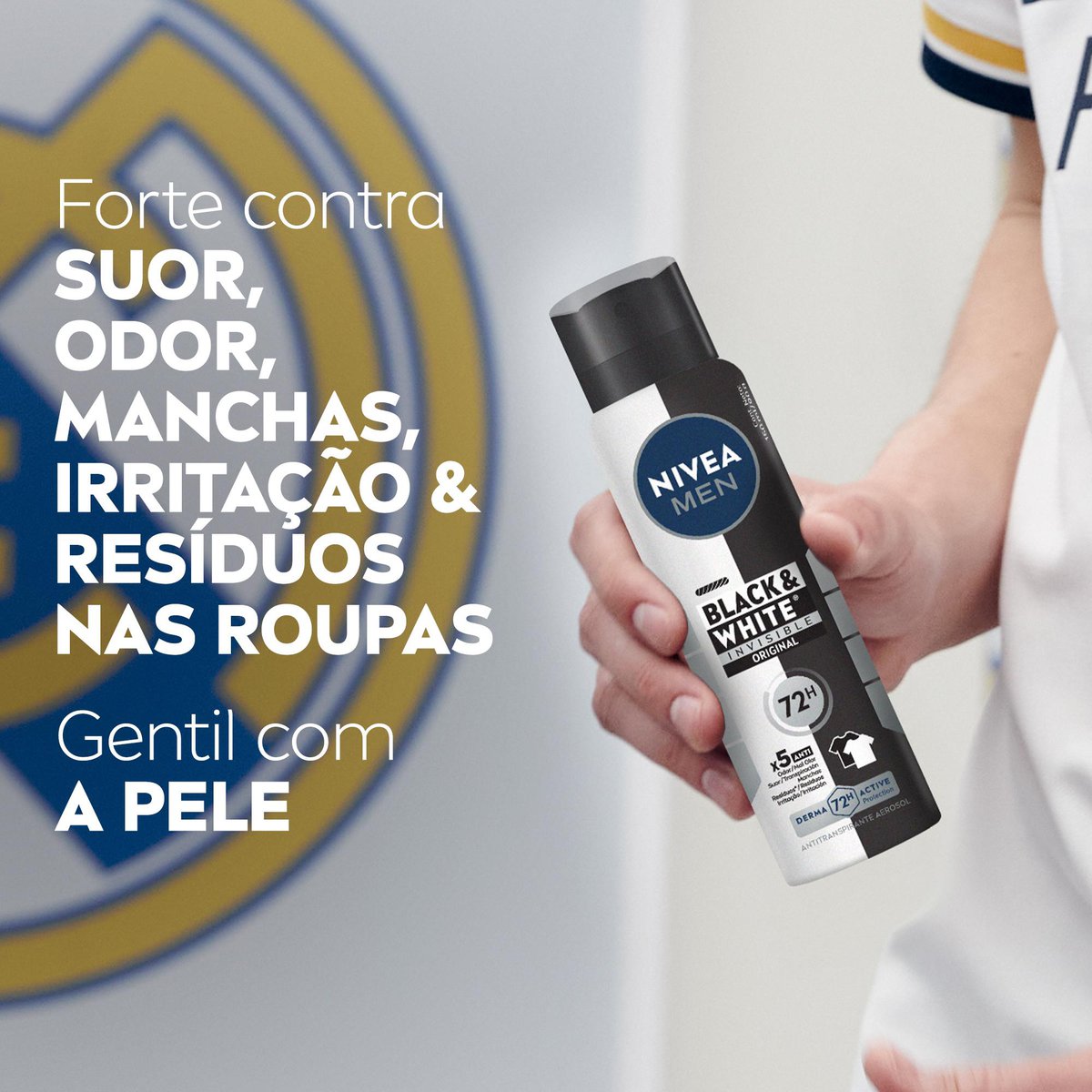 Desodorante Aerossol NIVEA MEN Black & White Invisible Original 150ml