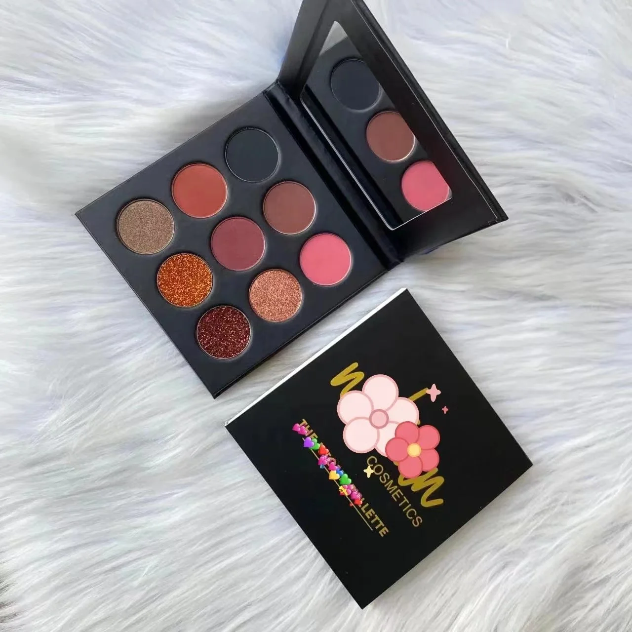 Free Combination Custom High Pigment 9 Color Eyeshadow Palette