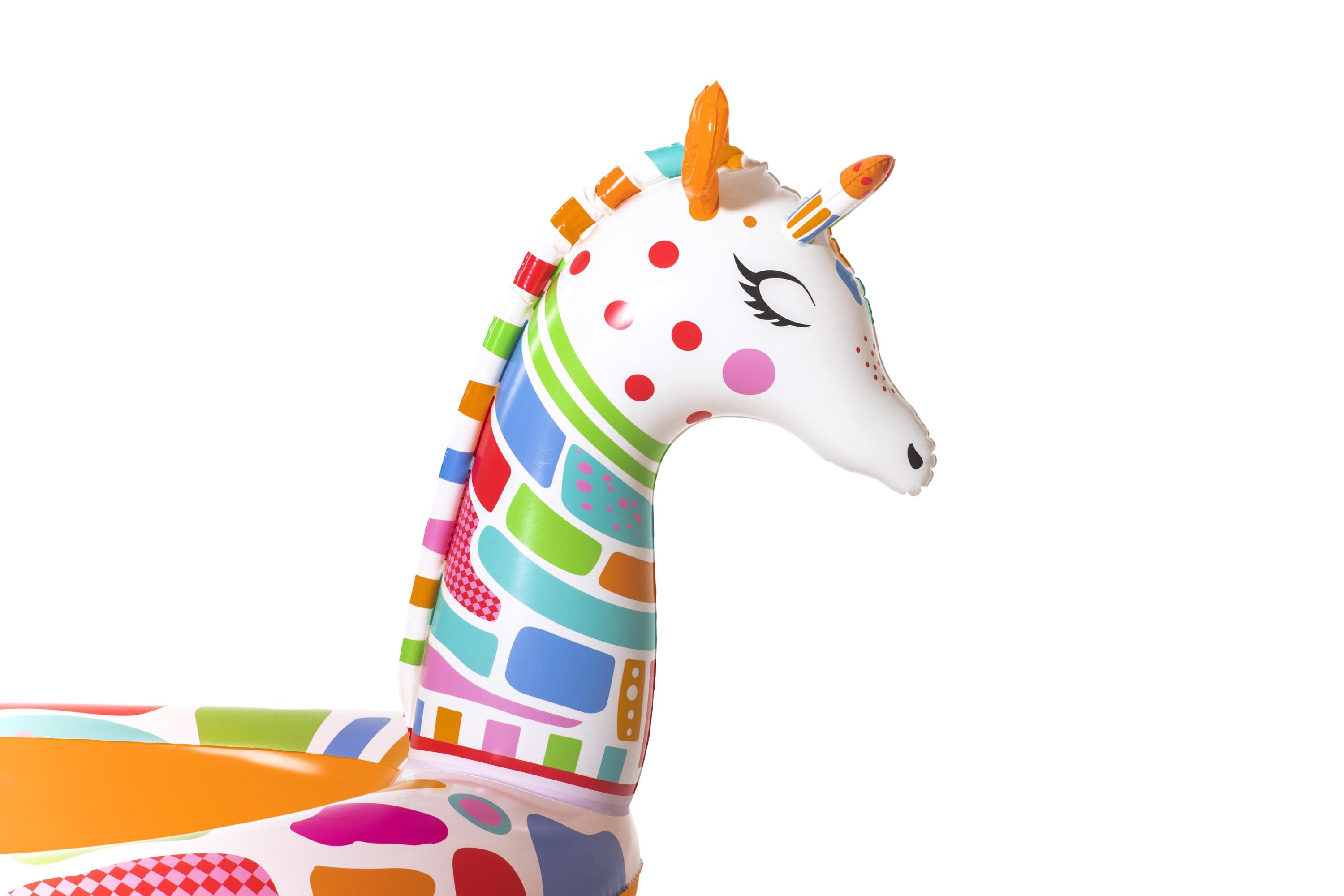 H2OGO! Groovy Giraffe Multicolor Child Inflatable Play Pool with Sprayer， Unisex