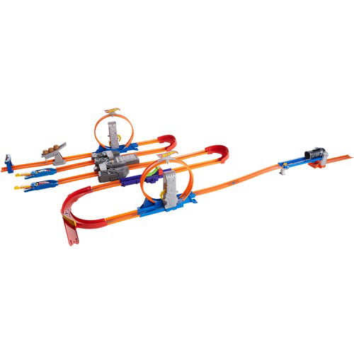 Hot Wheels Track Builder Total Turbo Takeover Track Set， Toy for Kids