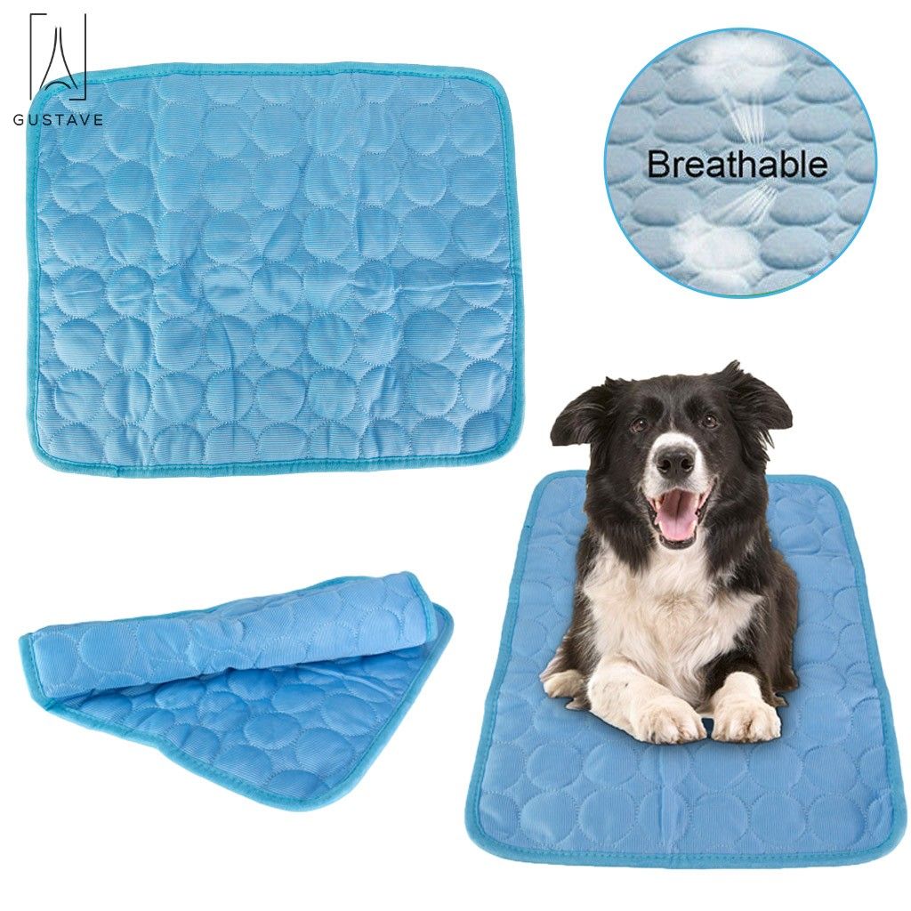 Gustave Pet Cooling Mat for Kennel Sofa Car Seats Dog Cat Bed Mattress Ice Silk Material Dissipates Heat Self Cooling Pad 