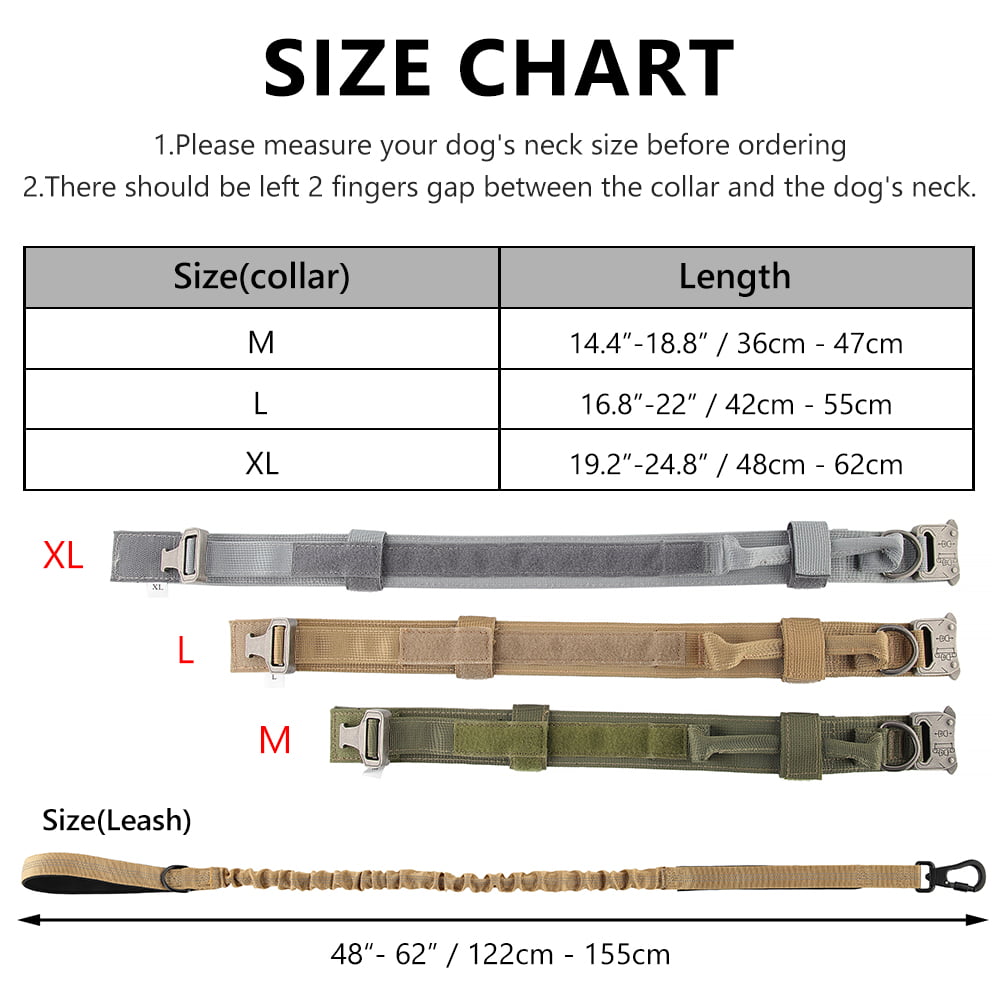 Plutus Pet Tactical Dog Collar， Soft Padded， Adjustable With Heavy Duty Metal Buckle， Military Dog Collar With Control Handle For Medium Large and Extra Large Dogs (L， Brown Set)