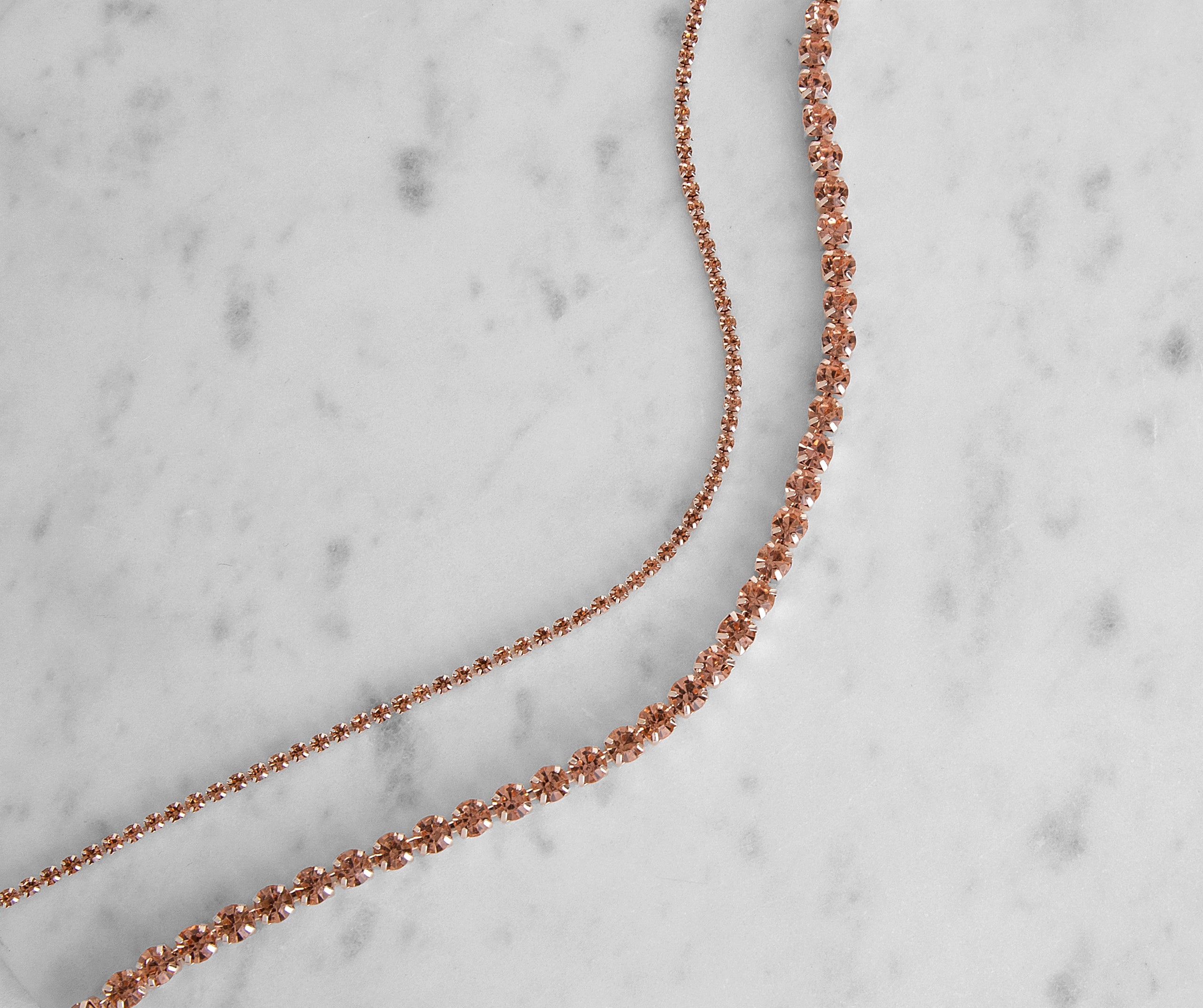 Pull Through Rhinestone Choker Set
