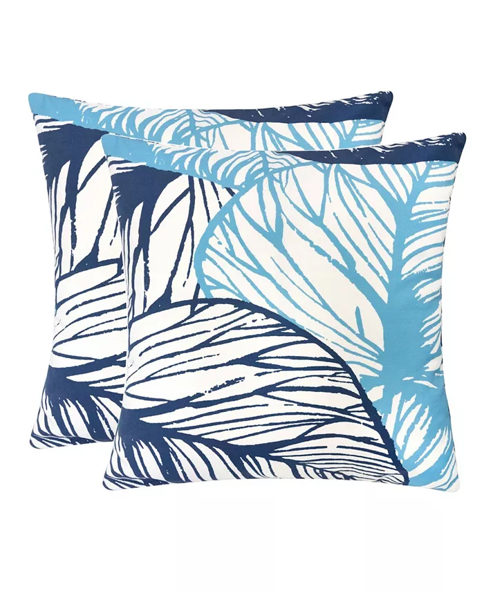 Homey Cozy Outdoor Nancy Leaf Set of 2 Throw Pillows