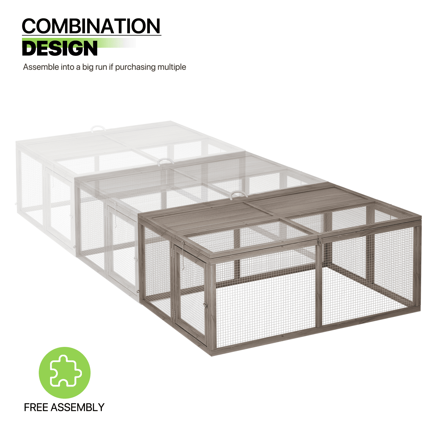 Magshion Chicken Coop Rabbit Hutch， 45.5