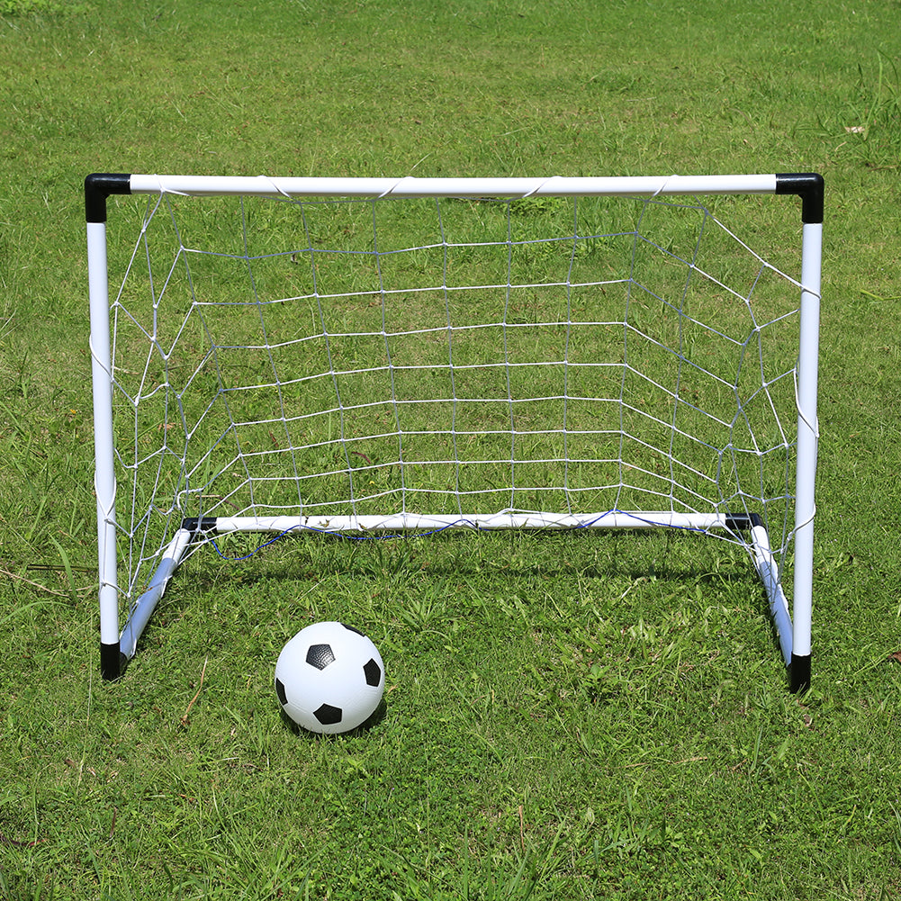 Kids Childrens Deluxe 2 in 1 Football Soccer Goals Training Practise Junior-155117