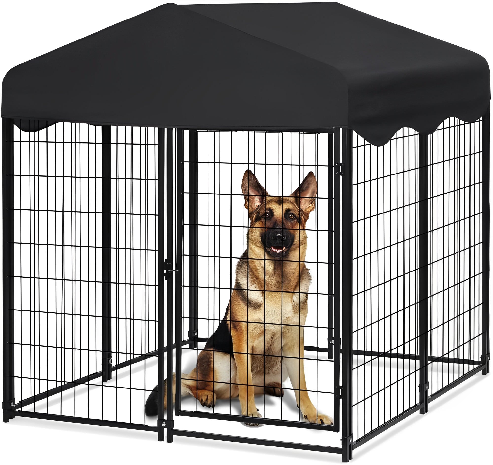 FINE MAKER Large Dog Kennel Dog House Heavy Duty Metal 50