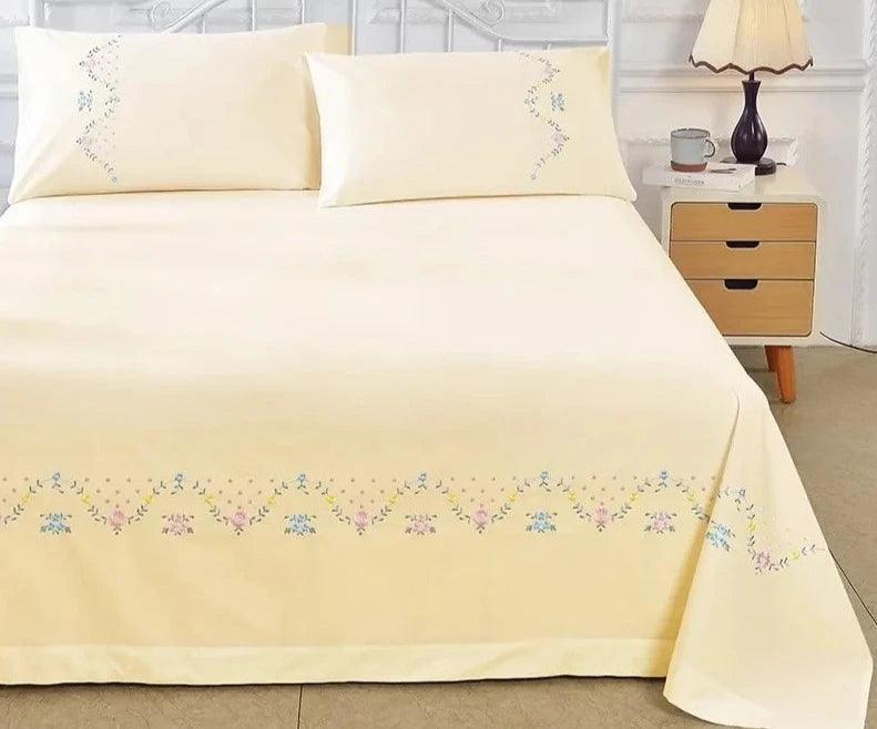 Jogo de Cama Flor de Majestade™ 3 Peças em Algodão / Sofisticação & Conforto para Seu Quarto!