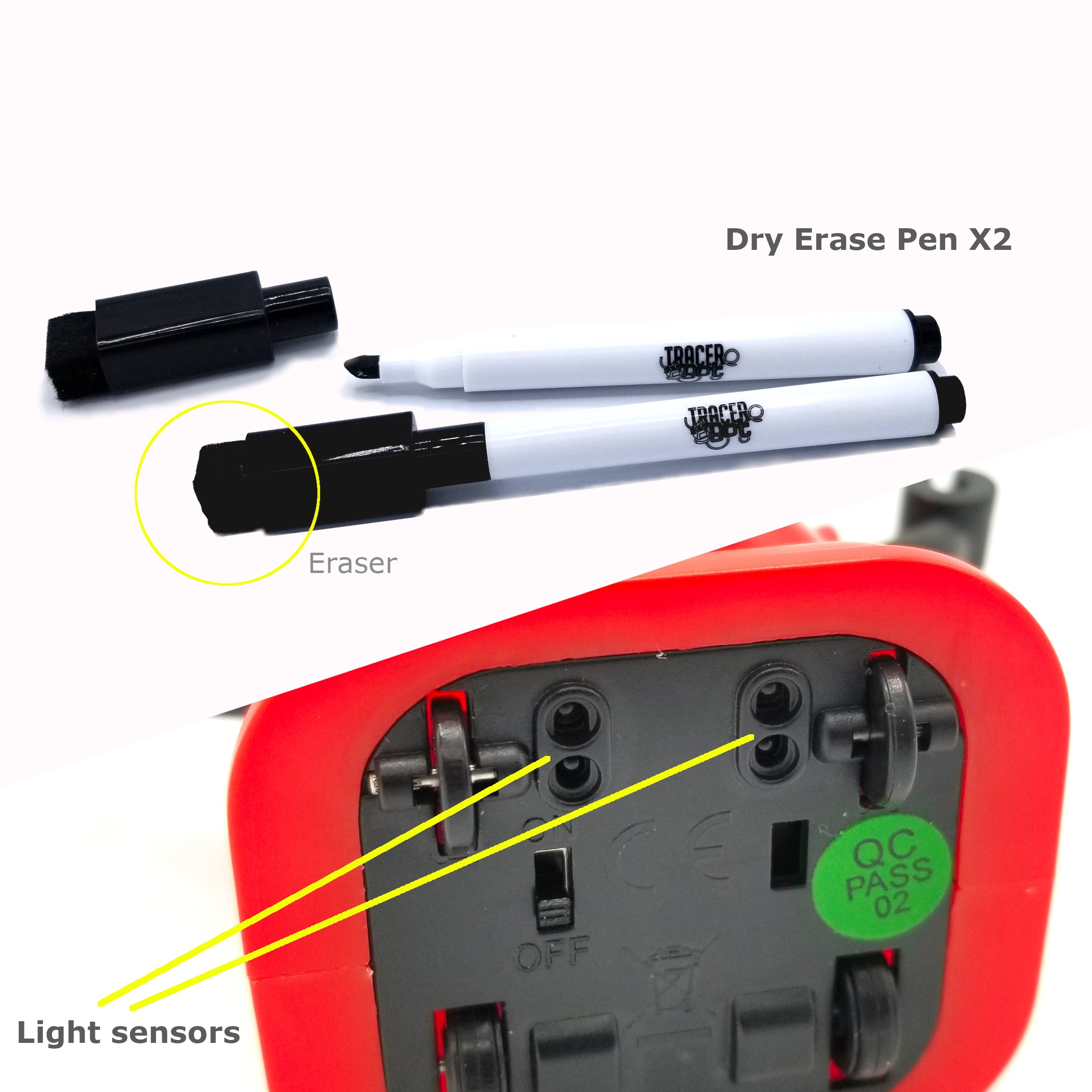 MUKIKIM Tracerbot - Green – Mini Inductive Robot That Follows The Black Line You Draw. Fun， Educational， and Interactive Stem Toy with Limitless Ways to Play! Promotes Logic and Creativity Training