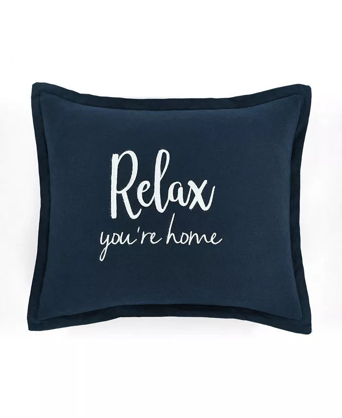 Lush Dandeacutecor Lush Decor Relax You're Home Decorative Single Pillow Cover， 13