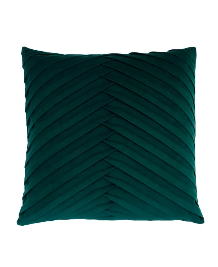 THRO James Pleated Velvet Pillow， 20