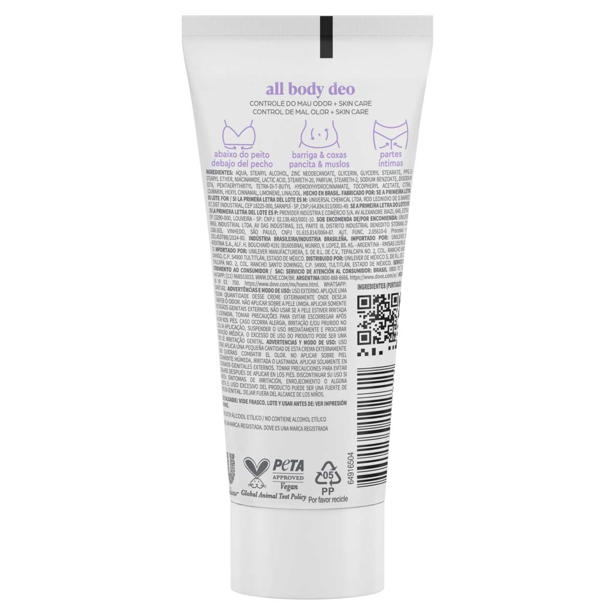 Desodorante Creme Lavender & Camomile Dove All Body Deo 75g