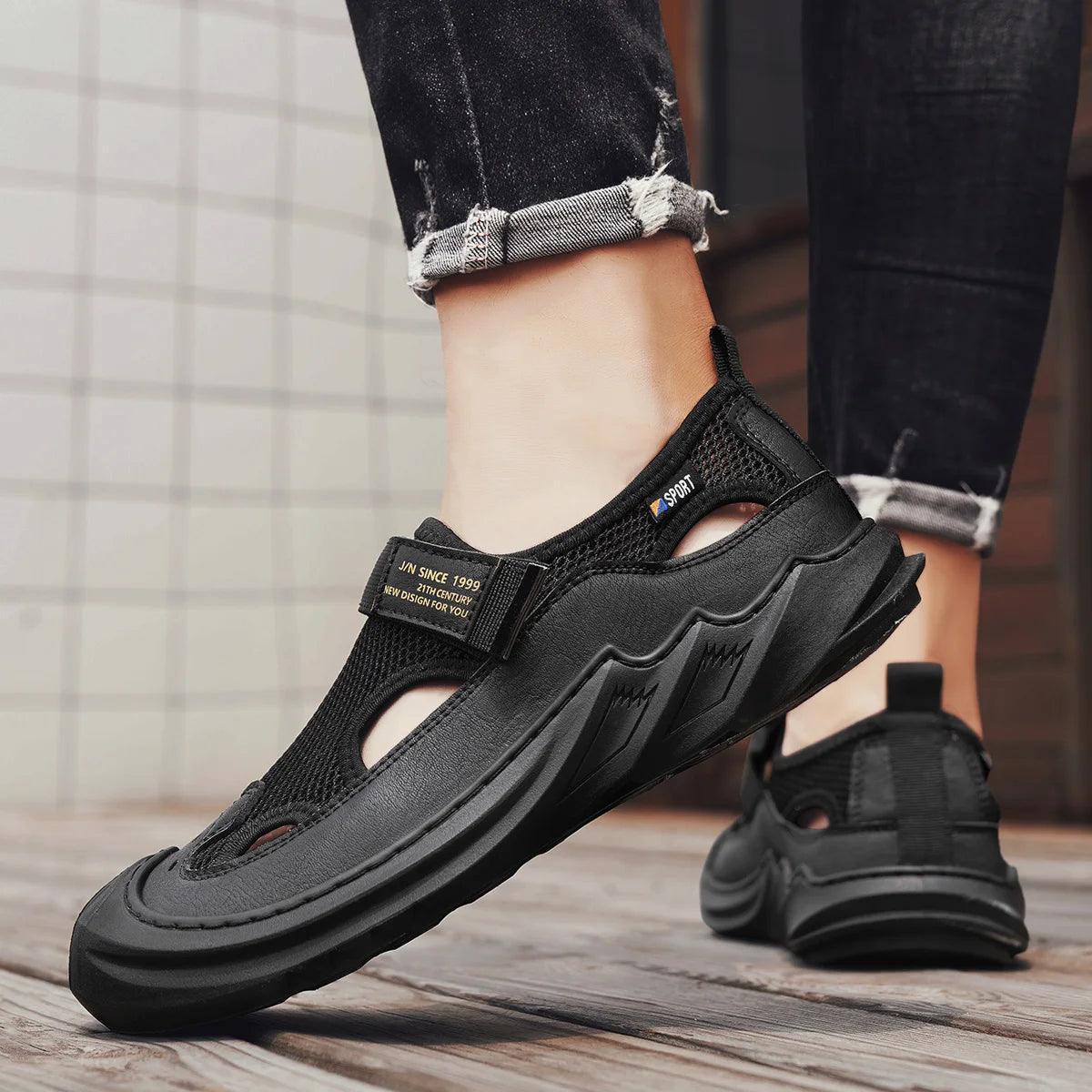 Sandália Masculina Explorer™ com Malha Respirável e Solado Ergonômico / Conforto e Estilo para Aventuras e Uso Diário!