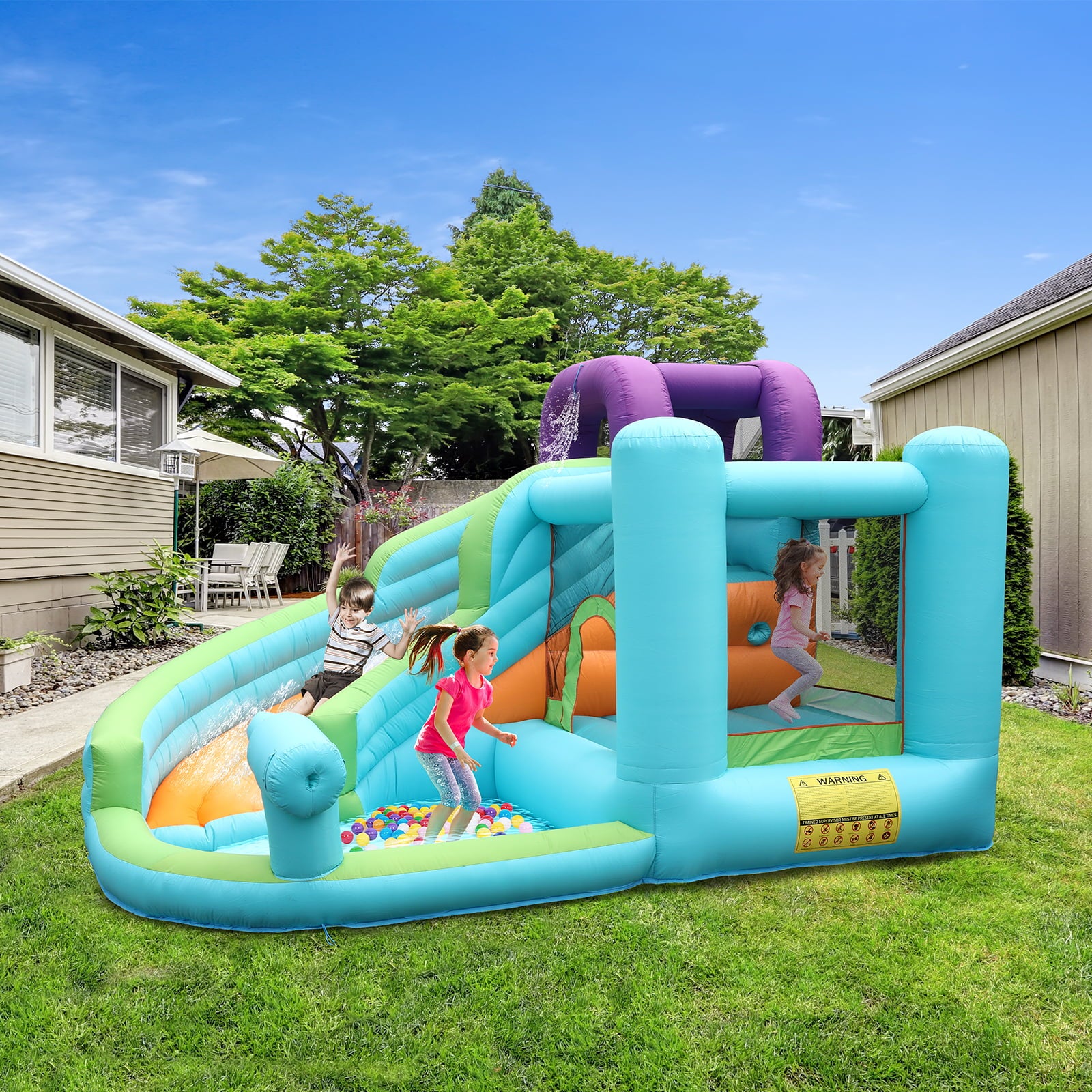 HEMBOR Kids Inflatable Bouncer Water Park Bounce House with Blower