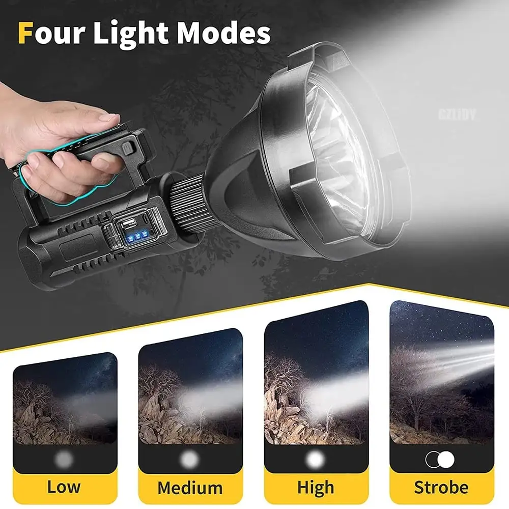 ⏰  Promotion 49% OFF - Rechargeable Handheld Spotlight Flashlight 90