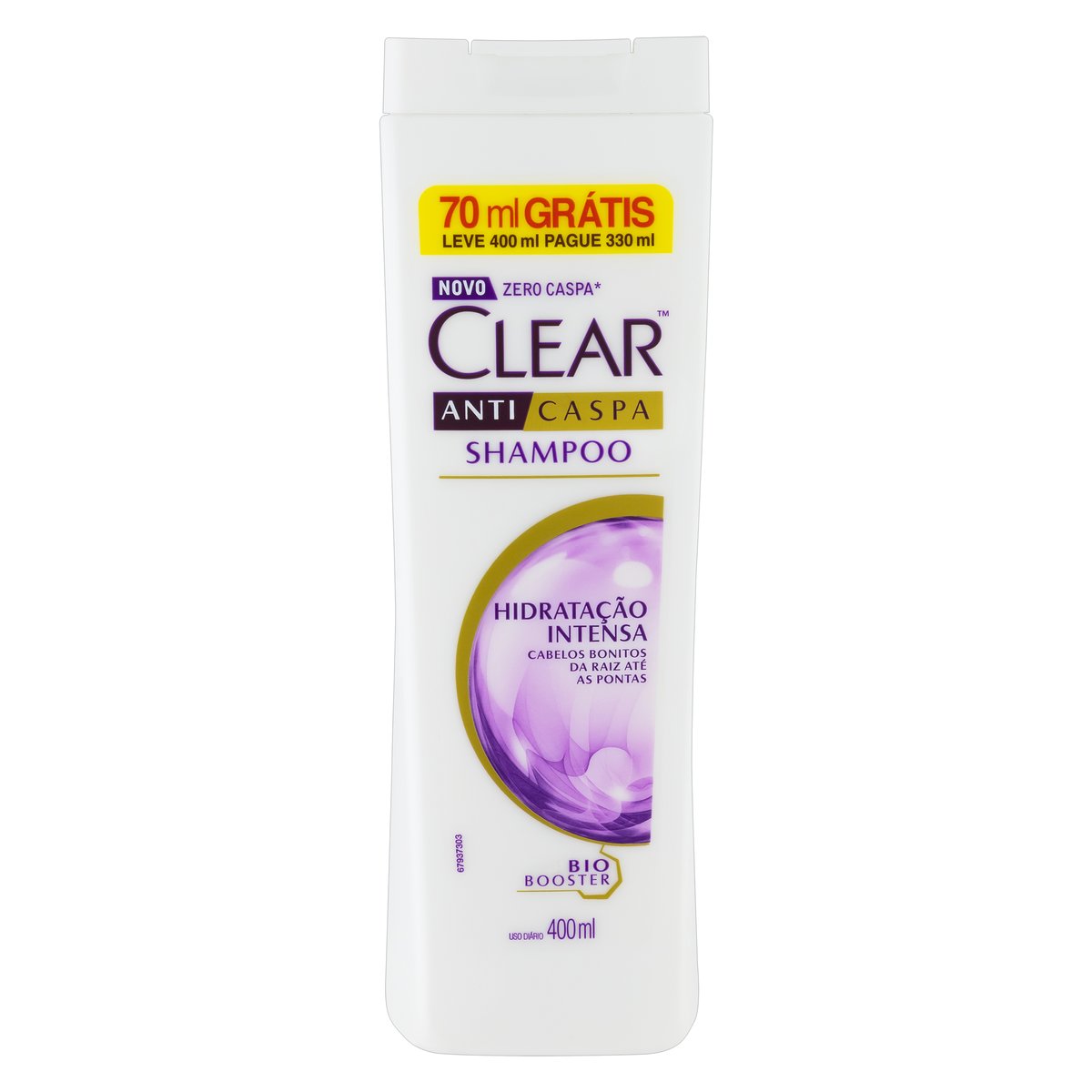 Shampoo Anticaspa Clear Hidratacao Intensa Frasco Leve 400ml Pague 330 ml