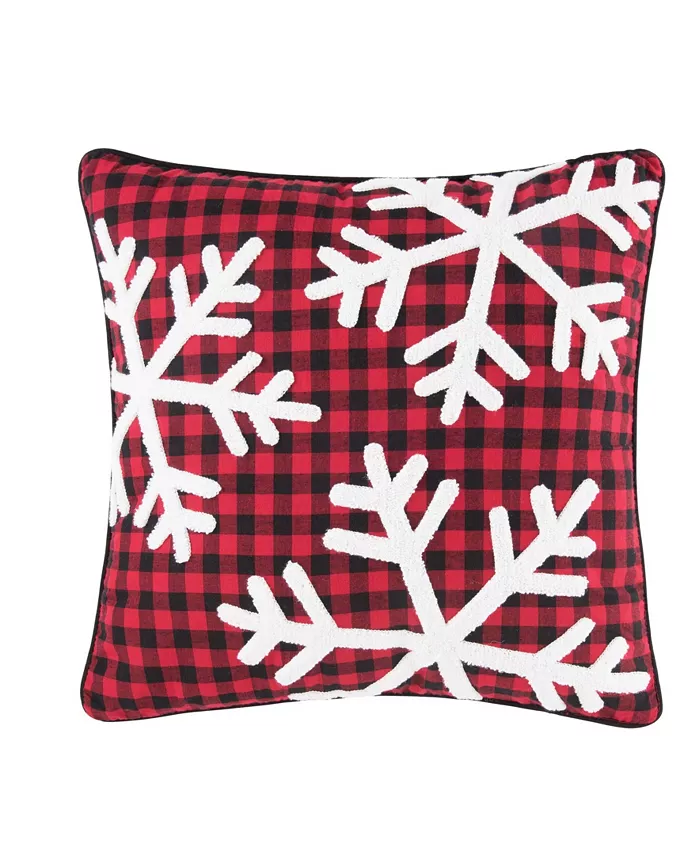CandF Home Woodford Snow Pillow， 18