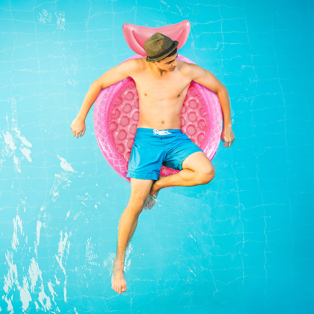 AXOMRFC Mermaid Inflatable Pool， Above the Ground Pool， Mermaid Swimming Pool for Kids， Toddlers， Babies， Round， Pink