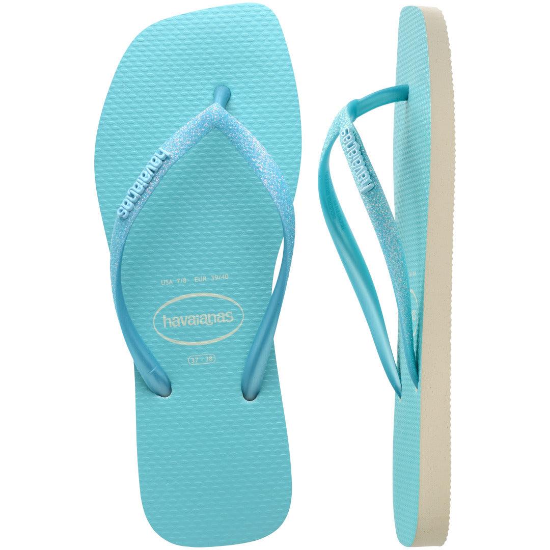 Chinelo Havaianas Slim Square Glitter Neon
