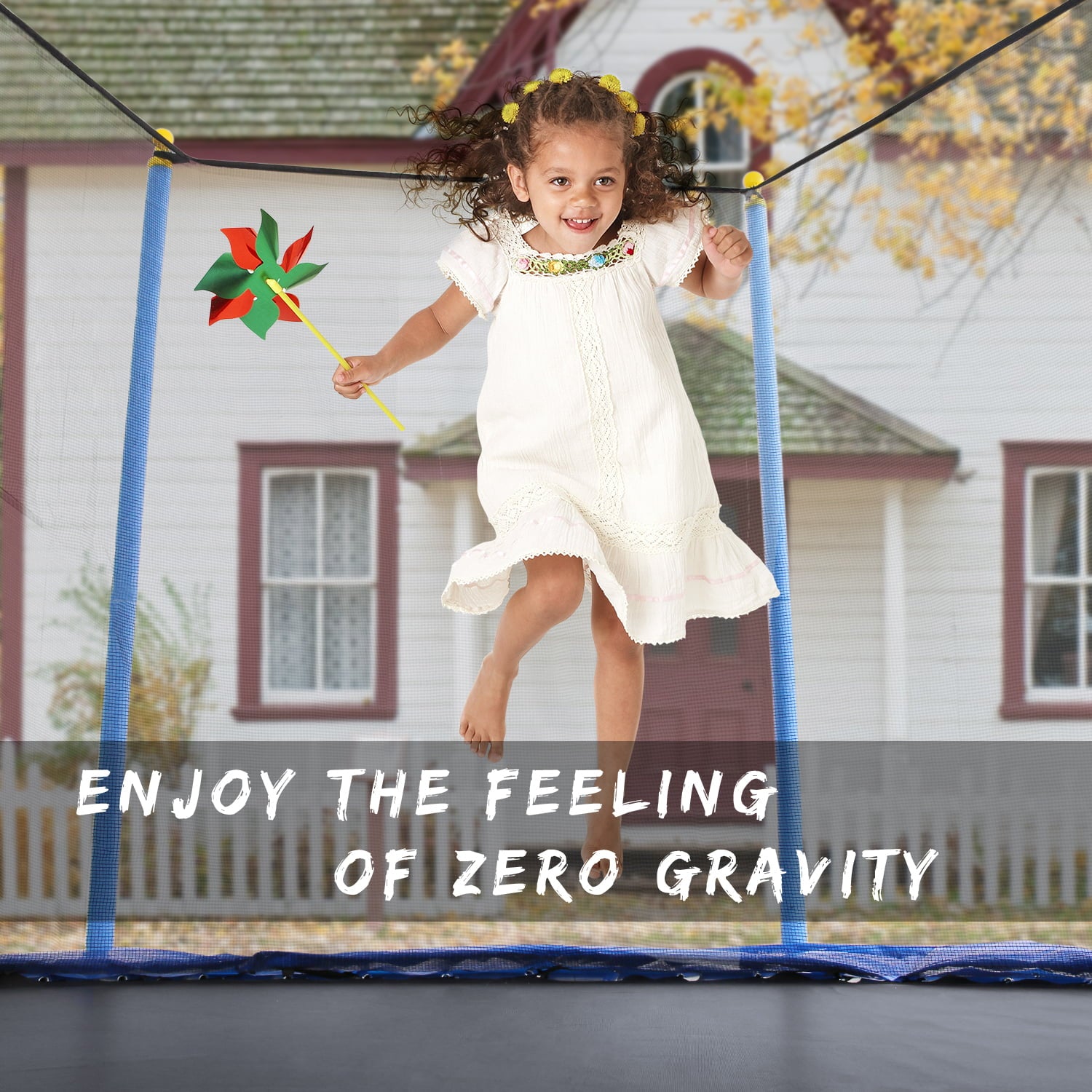 Maxkare 10FT Trampoline with Safety Enclosure for kids and adults， 264 lbs Weight Capacity Outdoor