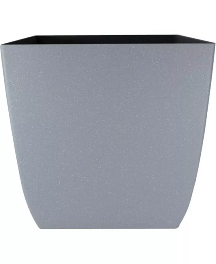 Hc Companies Inc HC Companies Santa Fe Square Plastic Planter Pebble Gray 12