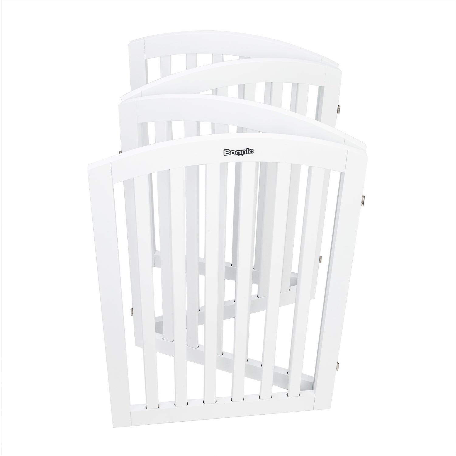 VINGLI 30” Tall Free Standing Pet Gates for Doorways， 4 Panel Folding Dog Gates for The House Extra Wide