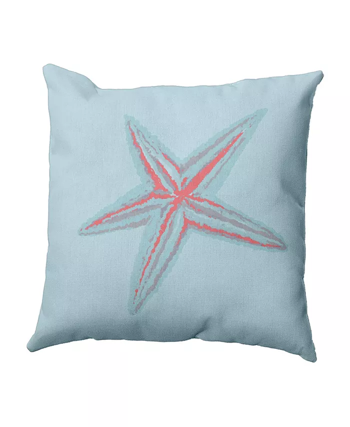 E by Design 16 Inch Coral Decorative Coastal Throw Pillow