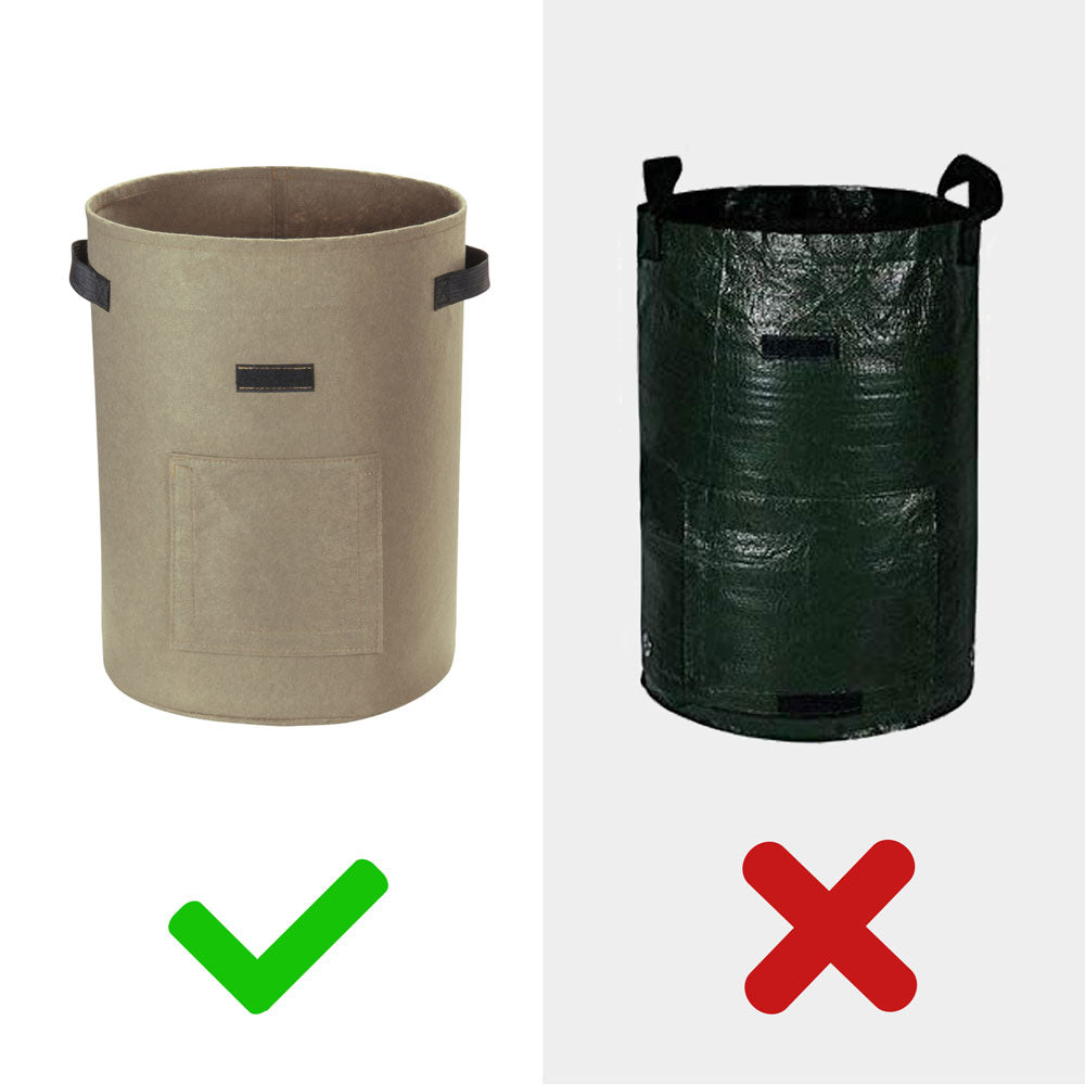 Yescom Pack of 3 10 Gallon Potato Grow Bags Fabric Pots w/ Handles