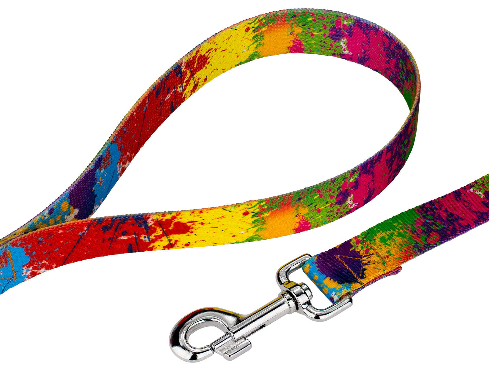 Country Brook Petz® Premium Paint Splatter Dog Collar and Leash， Medium