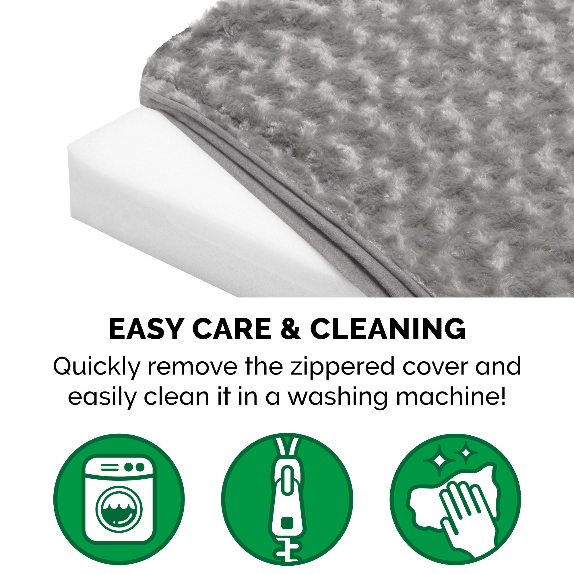 FurHaven Pet Dog Bed | Deluxe Full Support Orthopedic Ultra Plush Mattress Pet Bed for Dogs and Cats， Gray， Large