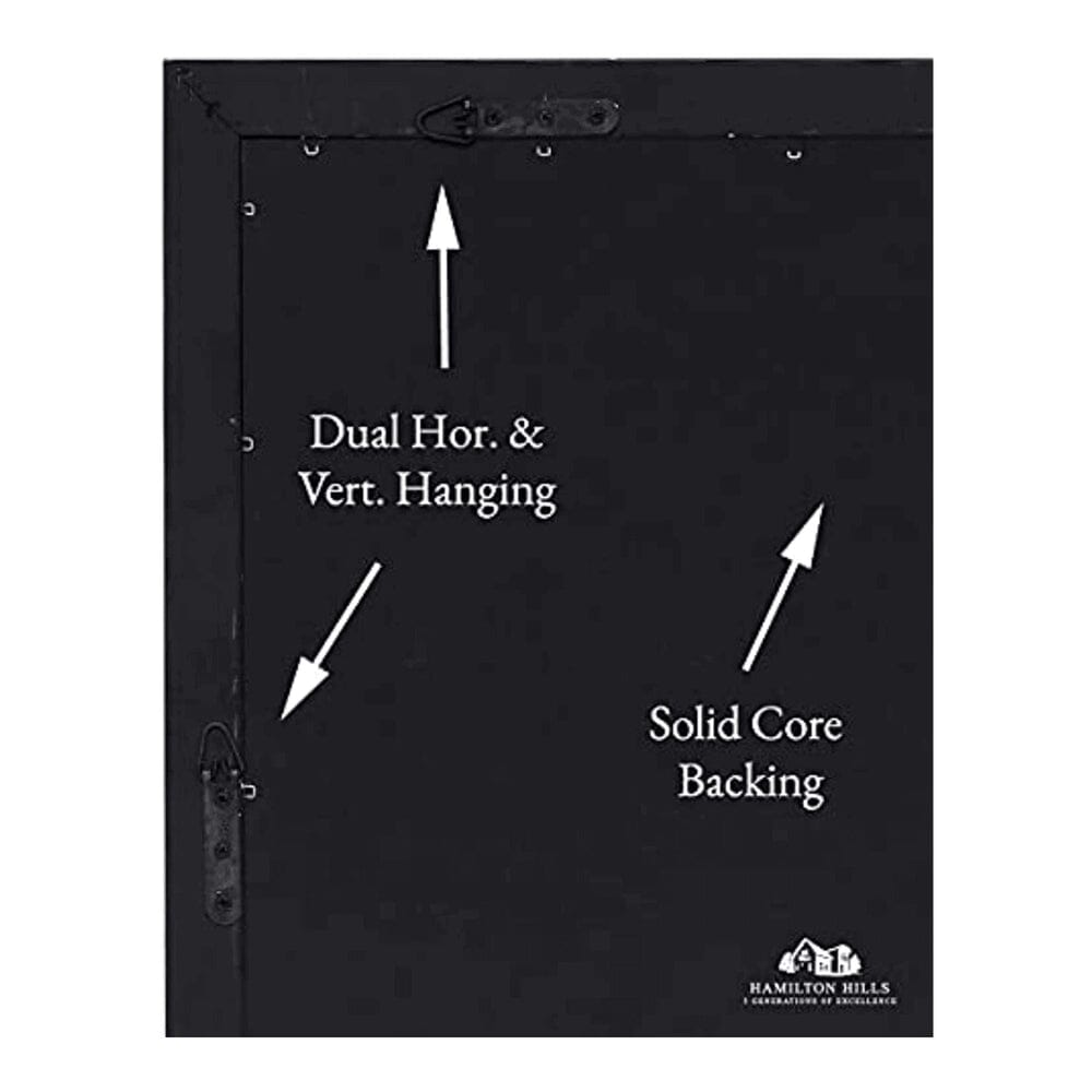 Clean Large Modern Black Frame Wall Mirror 18