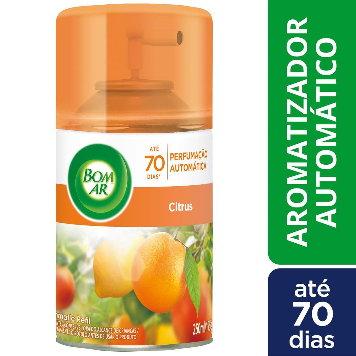 Aromatizador de Ambiente Bom Ar Automatico Aerossol Freshmatic Limao Siciliano e Baunilha Refil 250ml