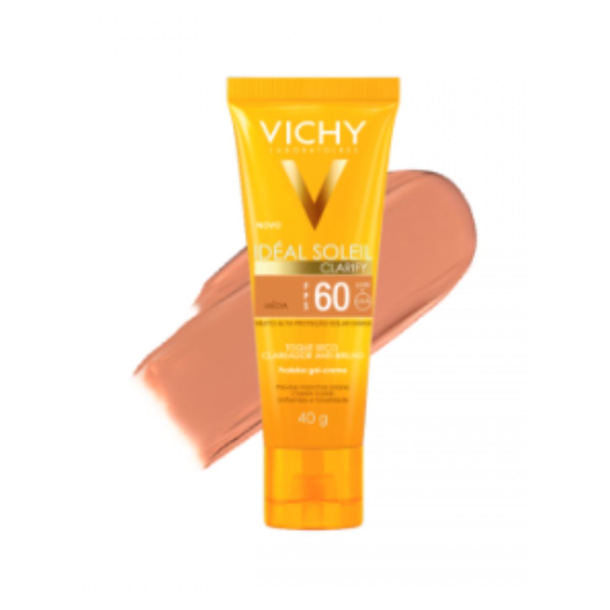 Protetor Solar Facial Vichy Ideal Soleil Clarify Cor Media FPS 60 com 40 g