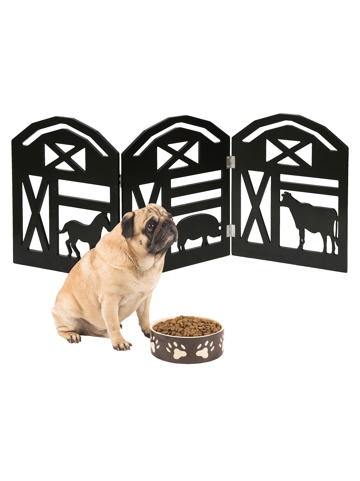 3 Panel Pet Gate Trifold Barnyard Animals Dog Gate - 48