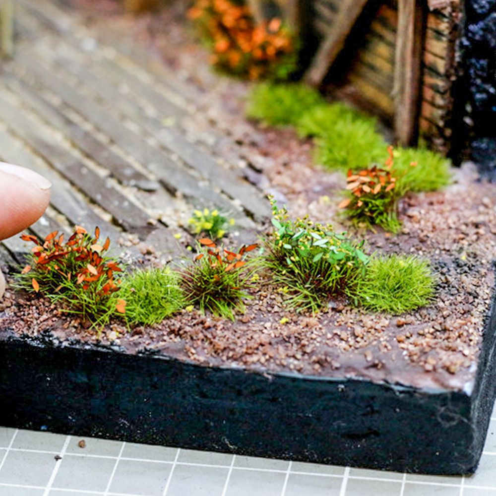 Miniatures Handmade Bush Scale Train Landscape Scene Simulated Building Grass Mate Doll Grass Model Simulation Model Grass Tuft TYPE C