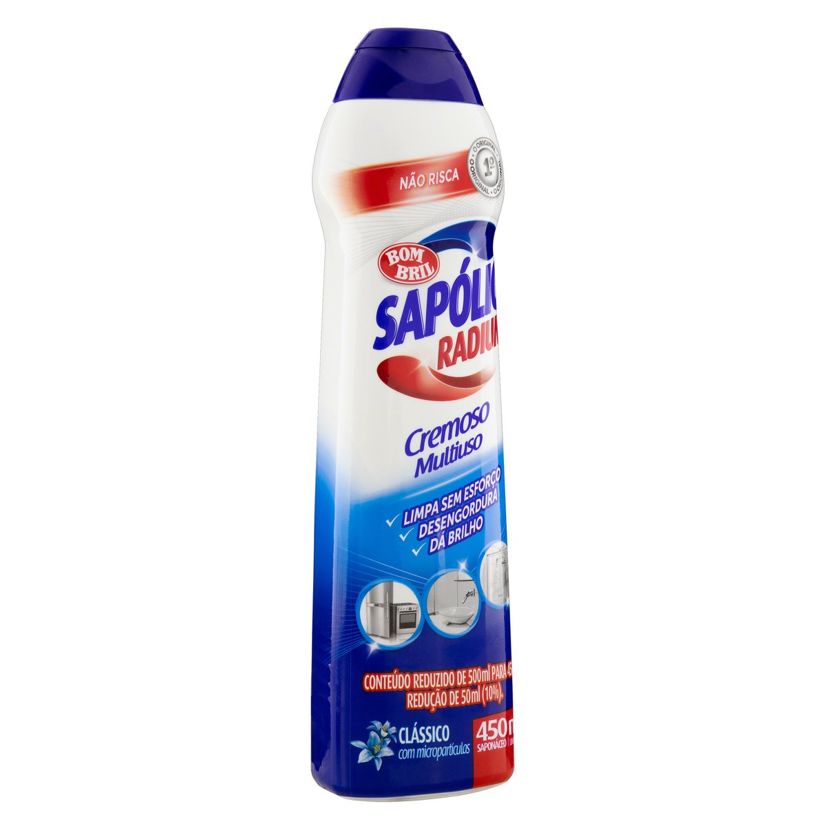 Saponaceo Cremoso Multiuso Classico Bom Bril Sapolio Radium 450ml