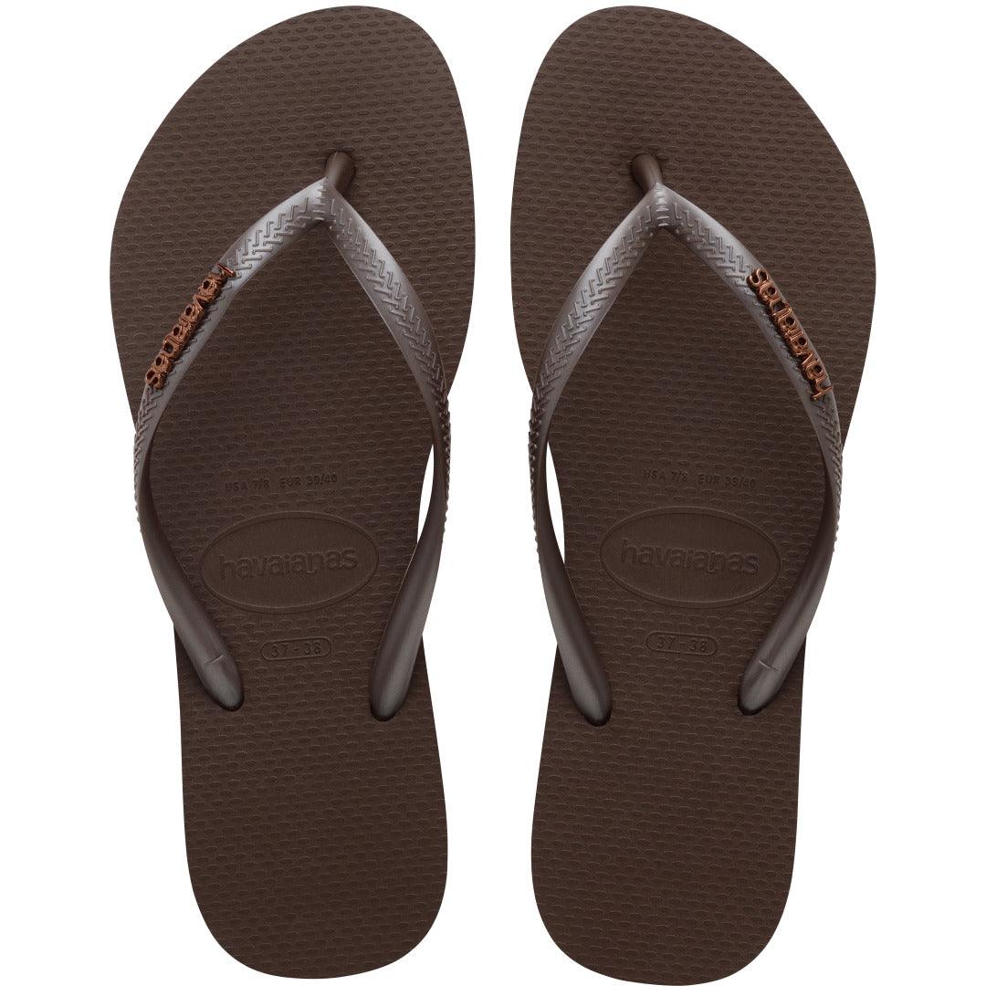 Chinelo Havaianas Slim Logo Metallic