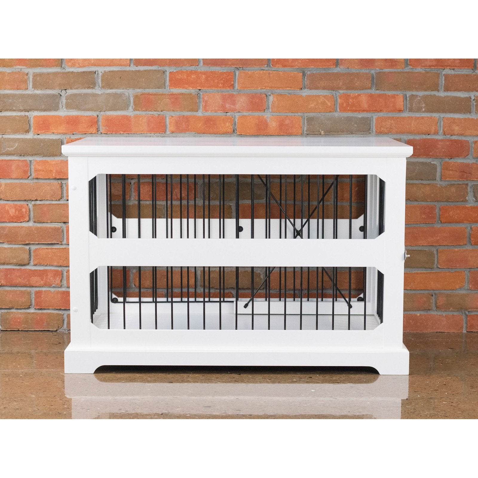 Merry Products Slide Aside Crate And End Table， White， Medium