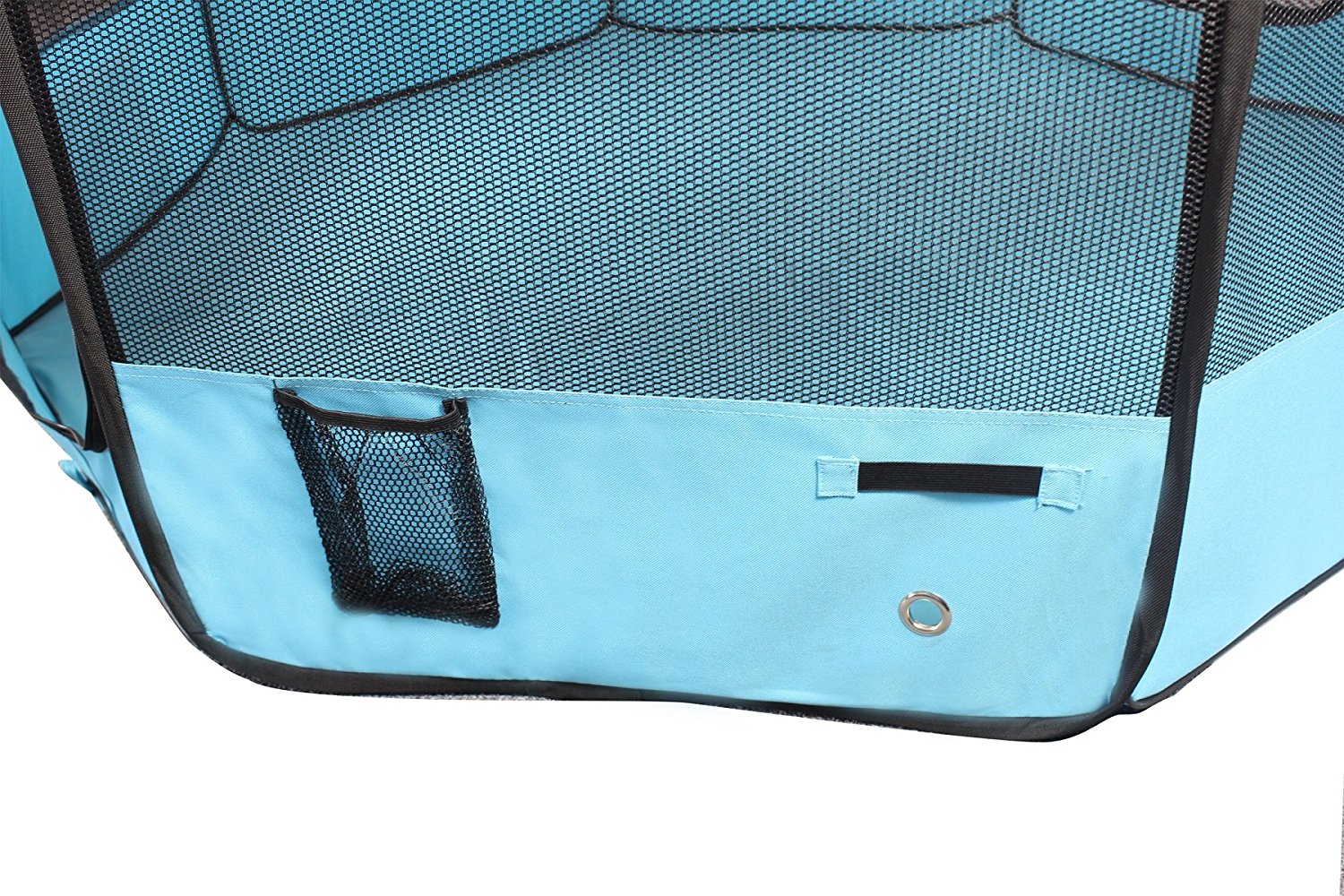 Fabulous Pet Small Water Resistant Portable Doggie， Dog， Puppy， Cat， Kitten Play Pen-Blue/Orange