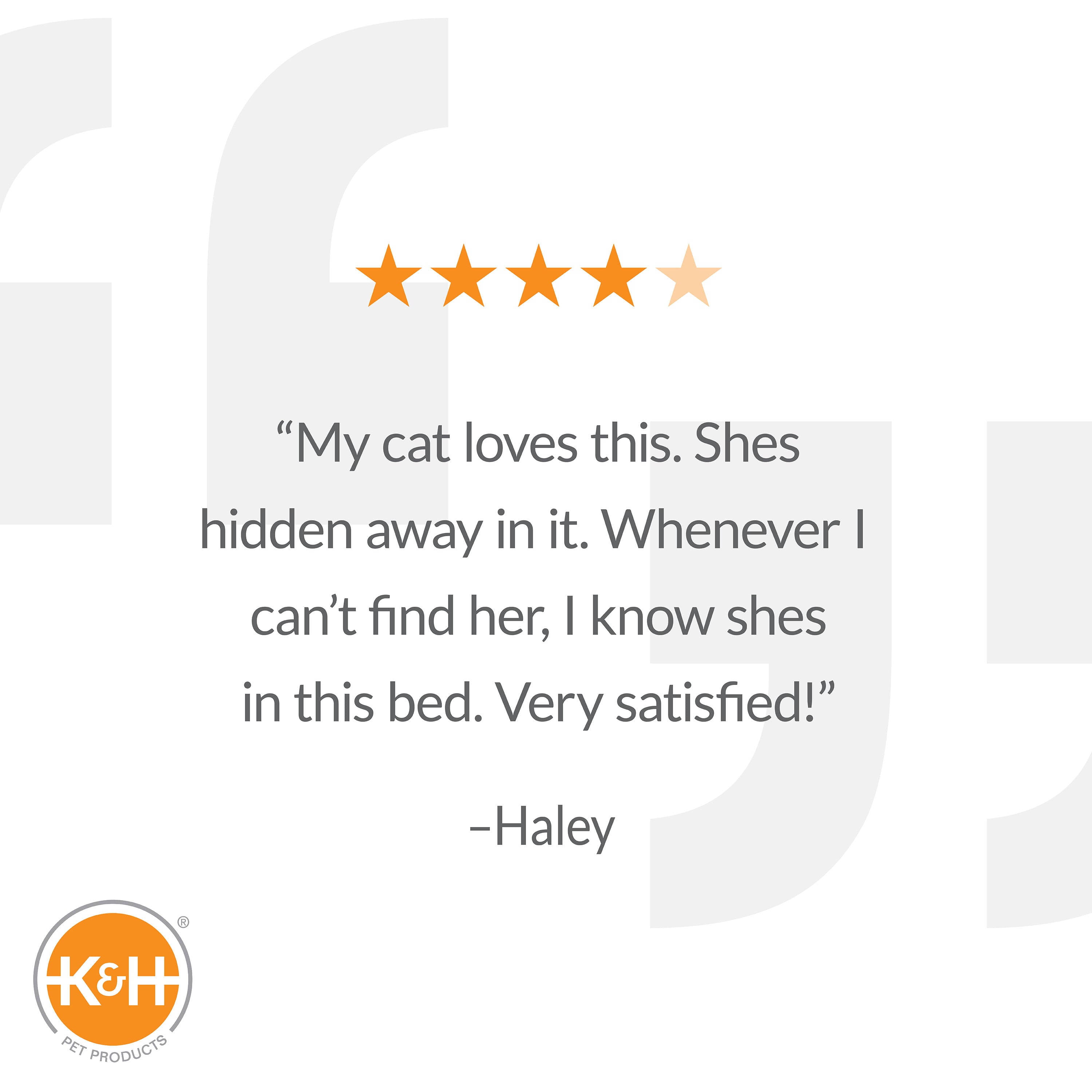 KandH Pet Products Self-Warming Kitty Hut Gray 19