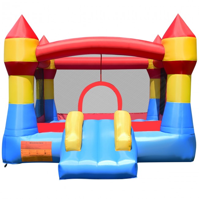 Inflatable Bounce House Castle Kid Moonwalk Playhouse Jumper Slide without Blower 110.5