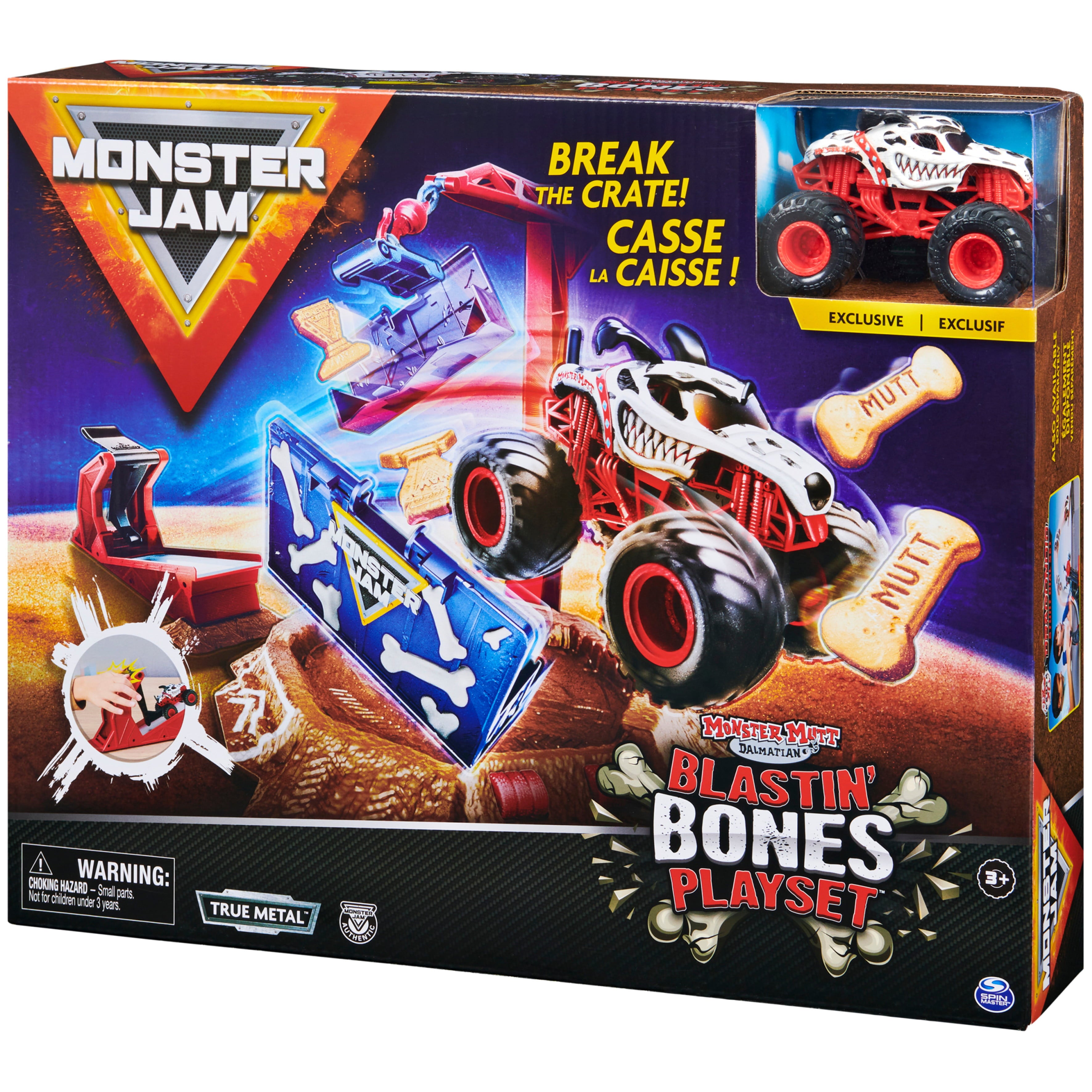 Monster Jam Blastin' Bones Playset w/ Exclusive Monster Mutt Dalmation