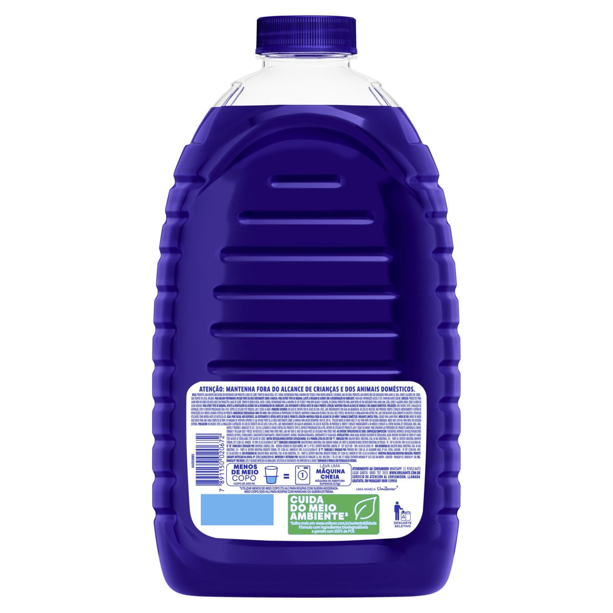 Lava Roupas Liquido Brilhante Limpeza Total 3L