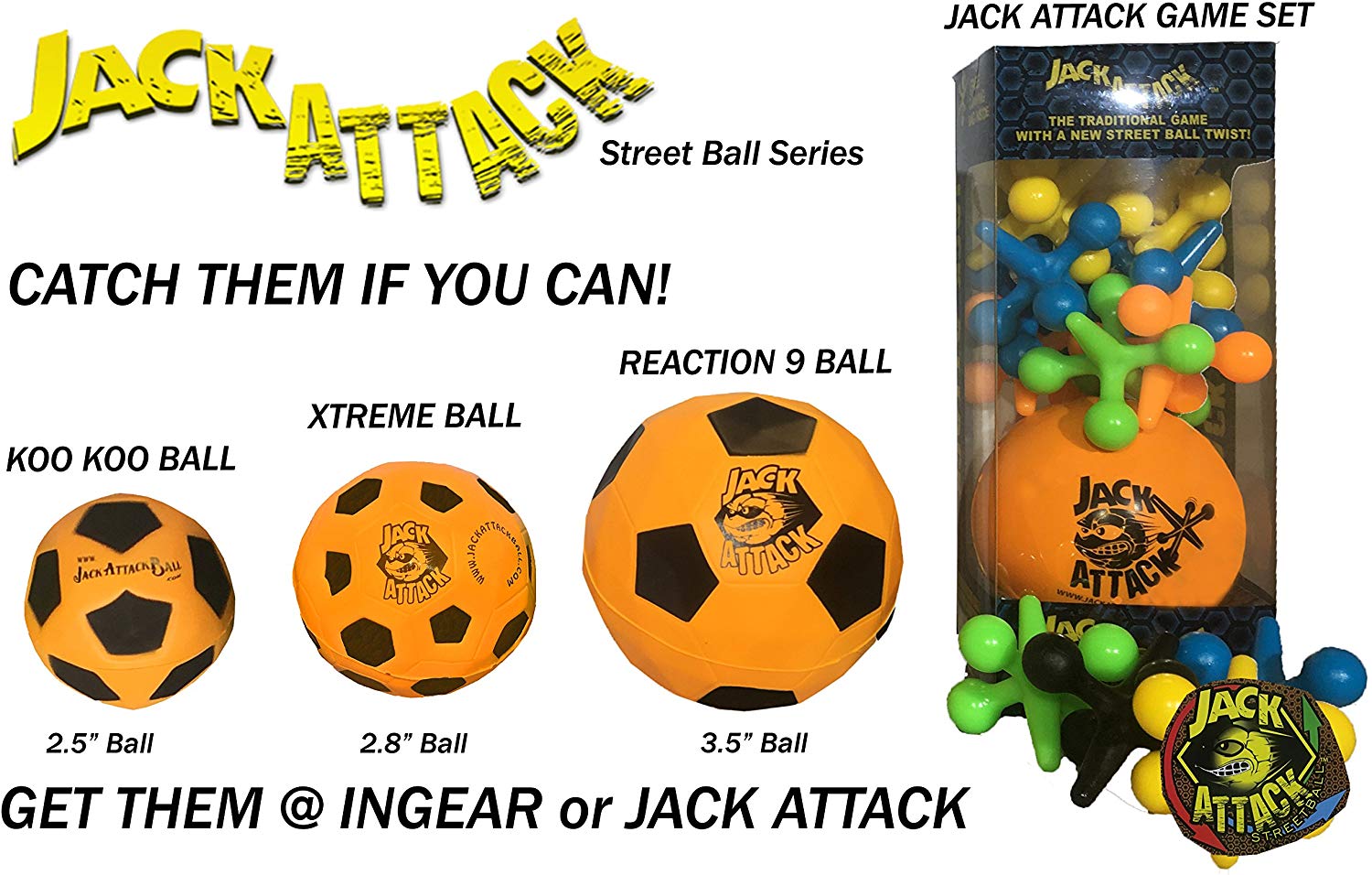 Xtreme High Bounce Rubber Ball “Street Rated” By Jack Attack (Yellow)