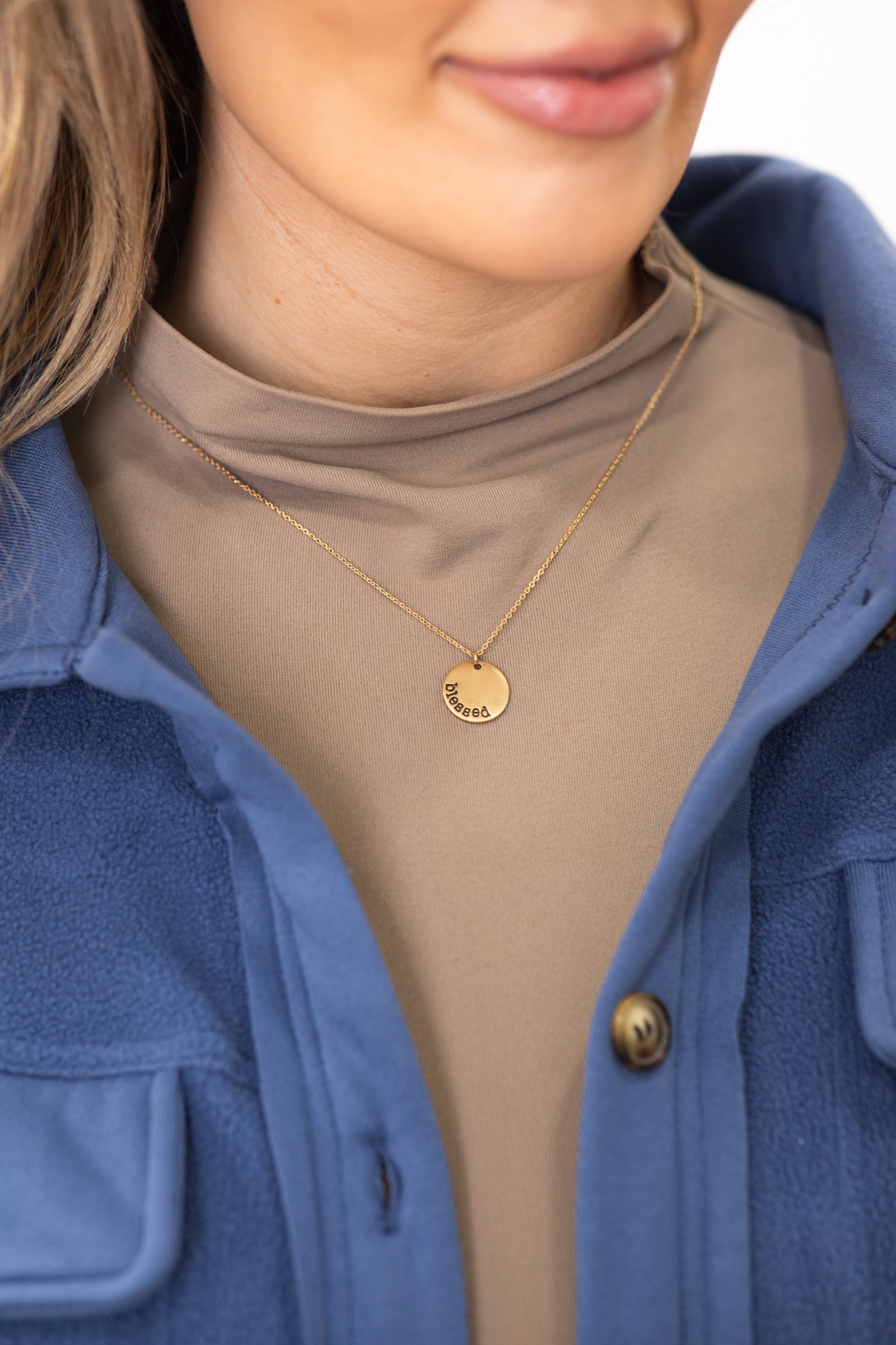 Gold Blessed Pendant Necklace