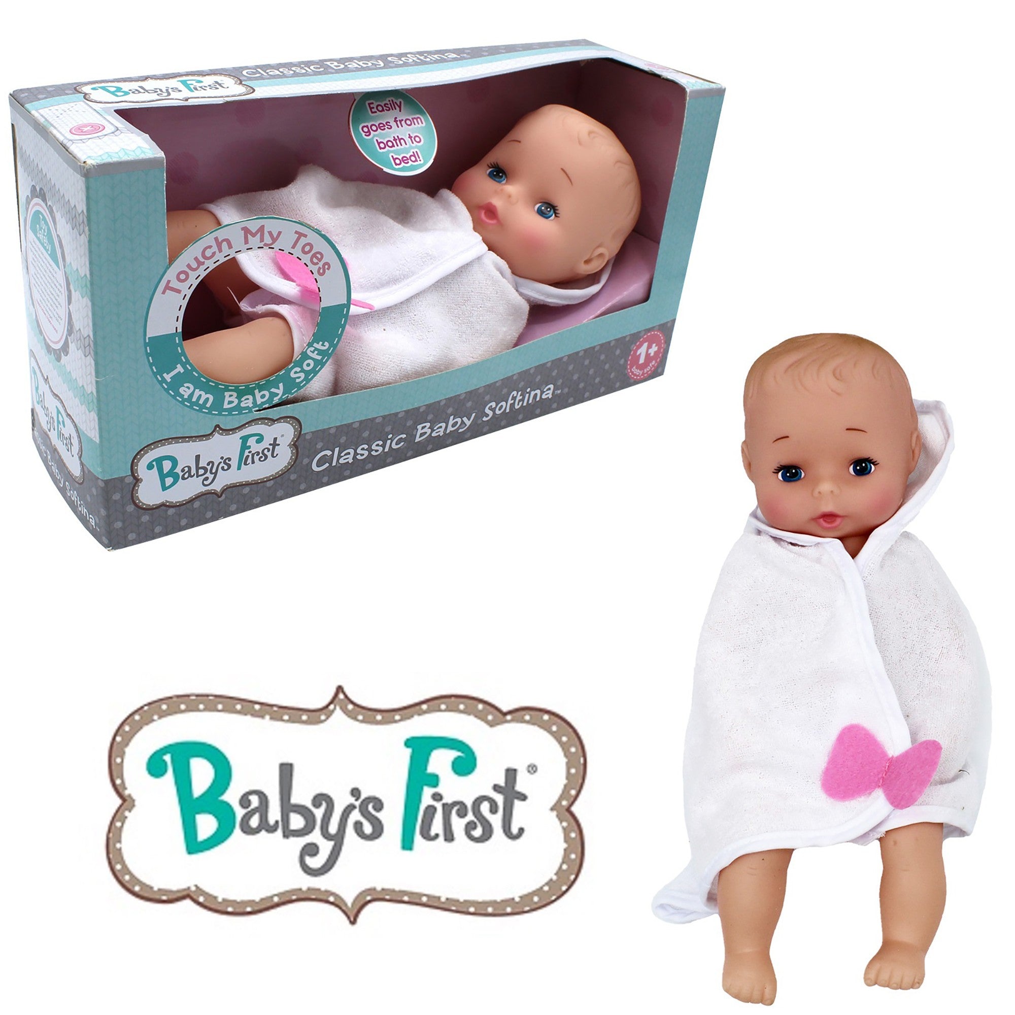 Baby's First Bathtime with Softina White Toy Doll - All Ages