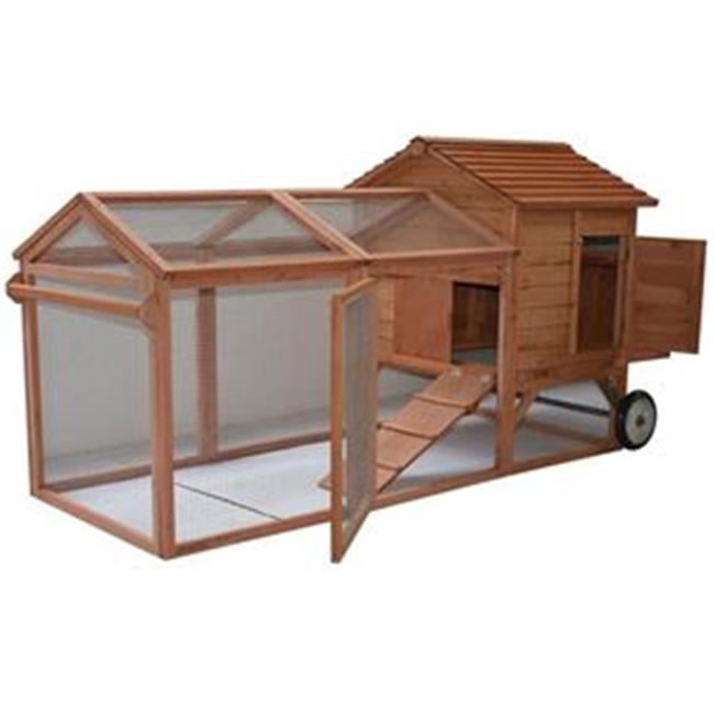 Online Gym Shop CB16743 96 in. Wooden Backyard Hen House Chicken Coop