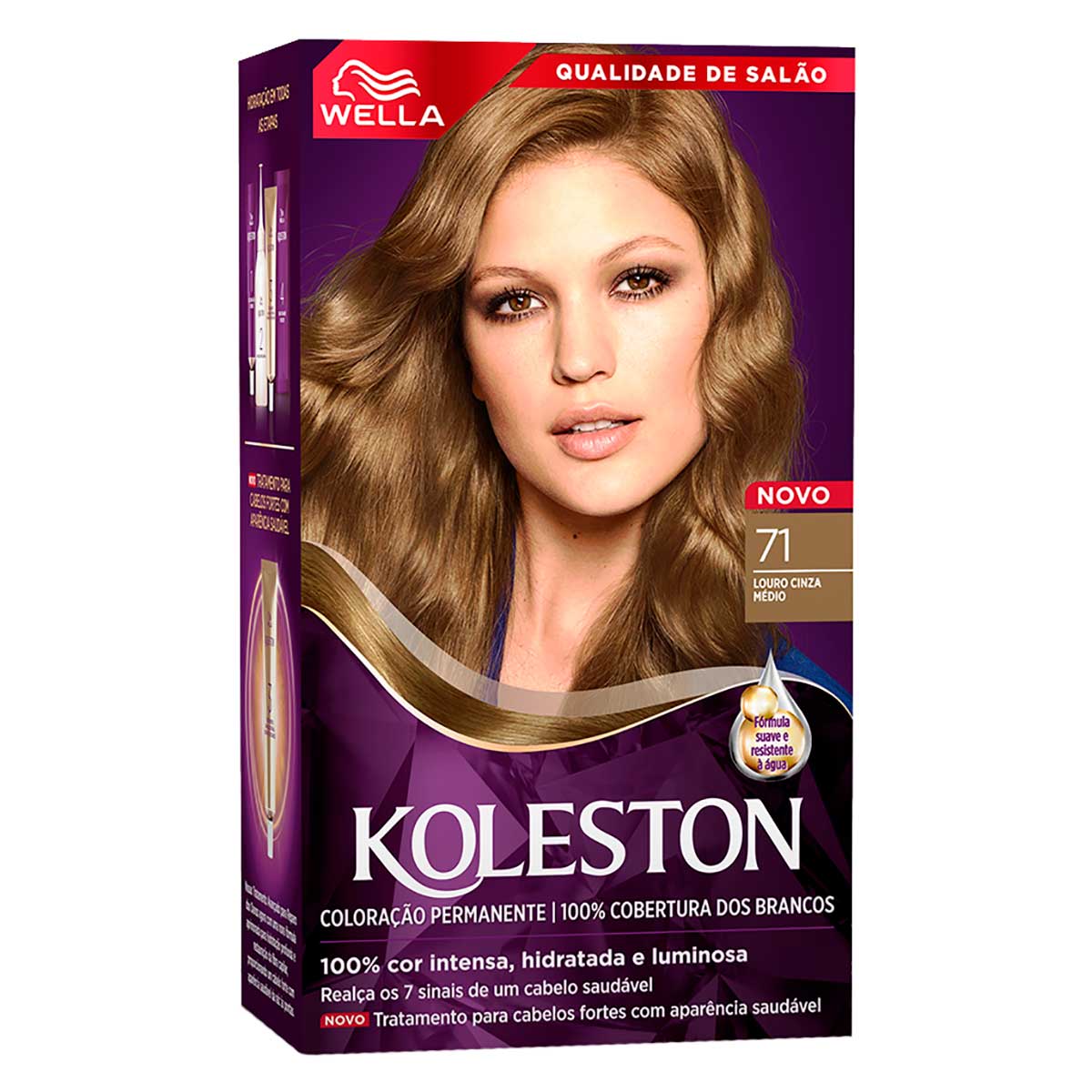 Kit tintura 71 louro cinza medio Wella Koleston