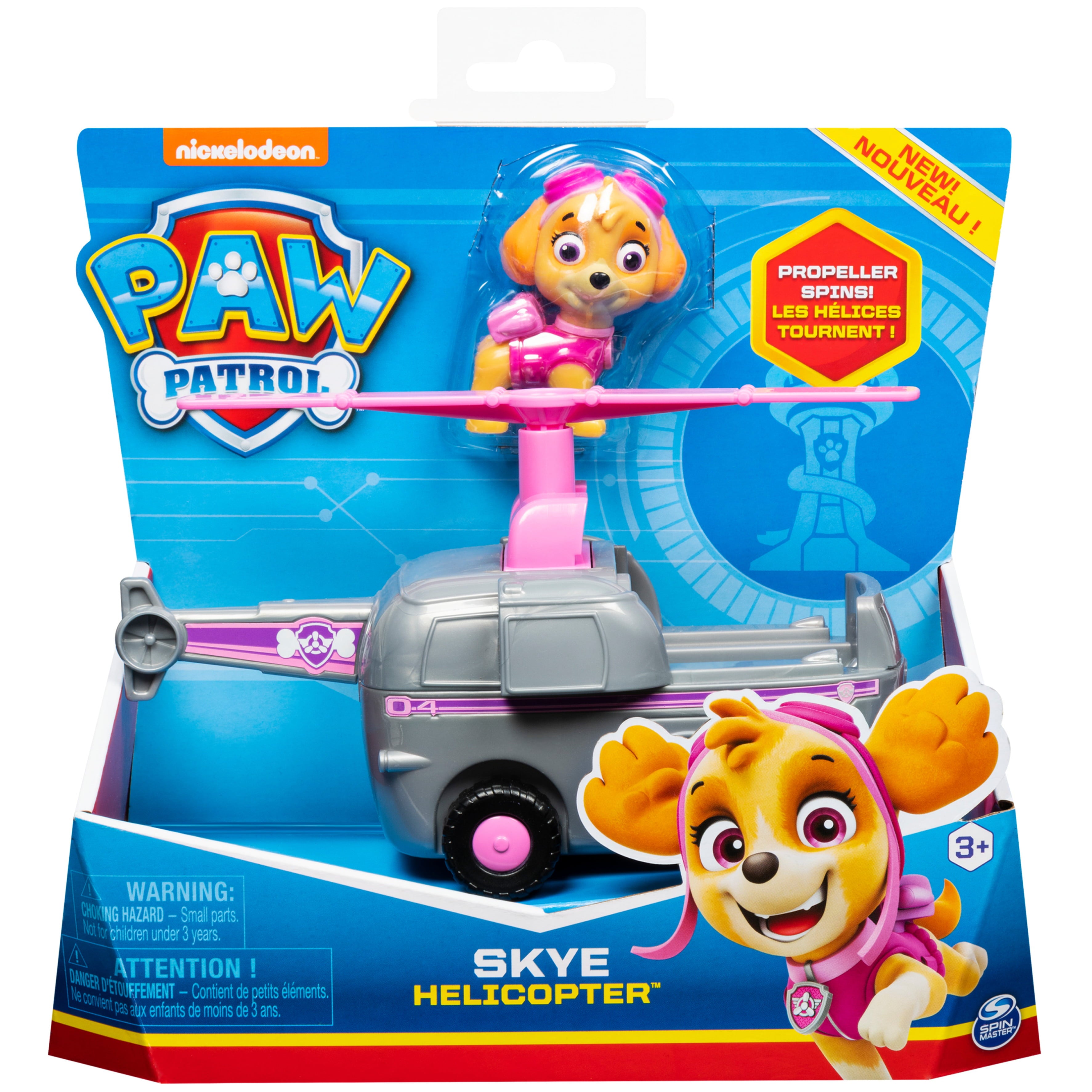 PAW Patrol， Skye’s Helicopter Vehicle with Collectible Figure， for Kids Aged 3 and Up