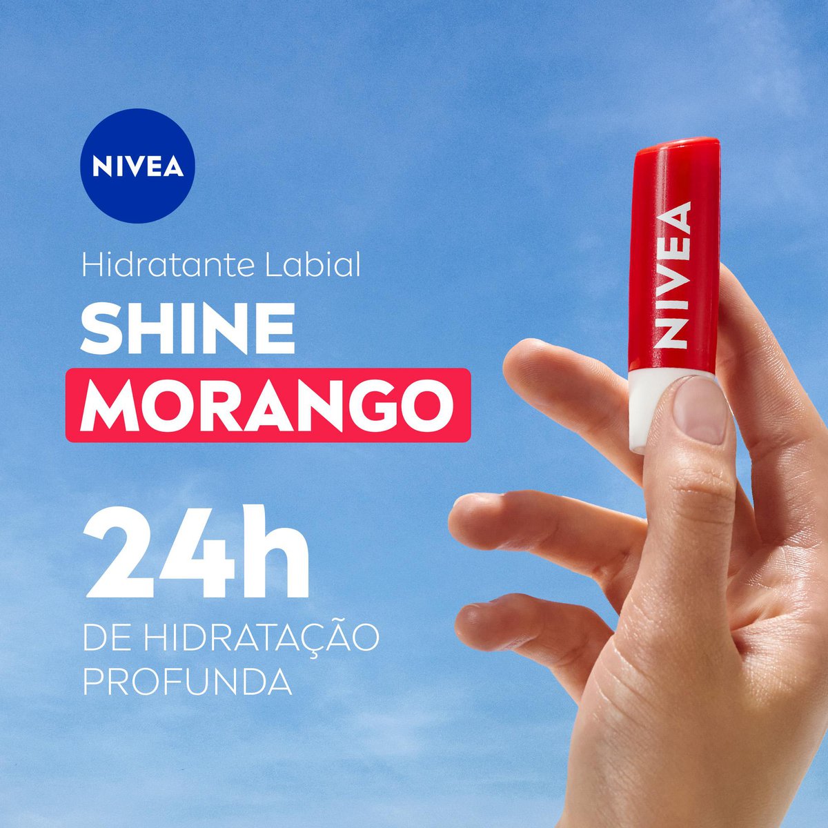 Hidratante Labial Morango Shine NIVEA 4,8 g